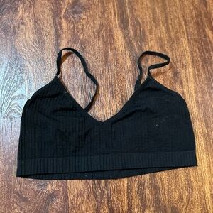 Colsie Black Ribbed Bralette